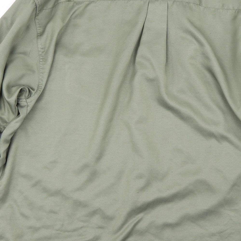 Ted Taylor Mens Green    Button-Up Size L