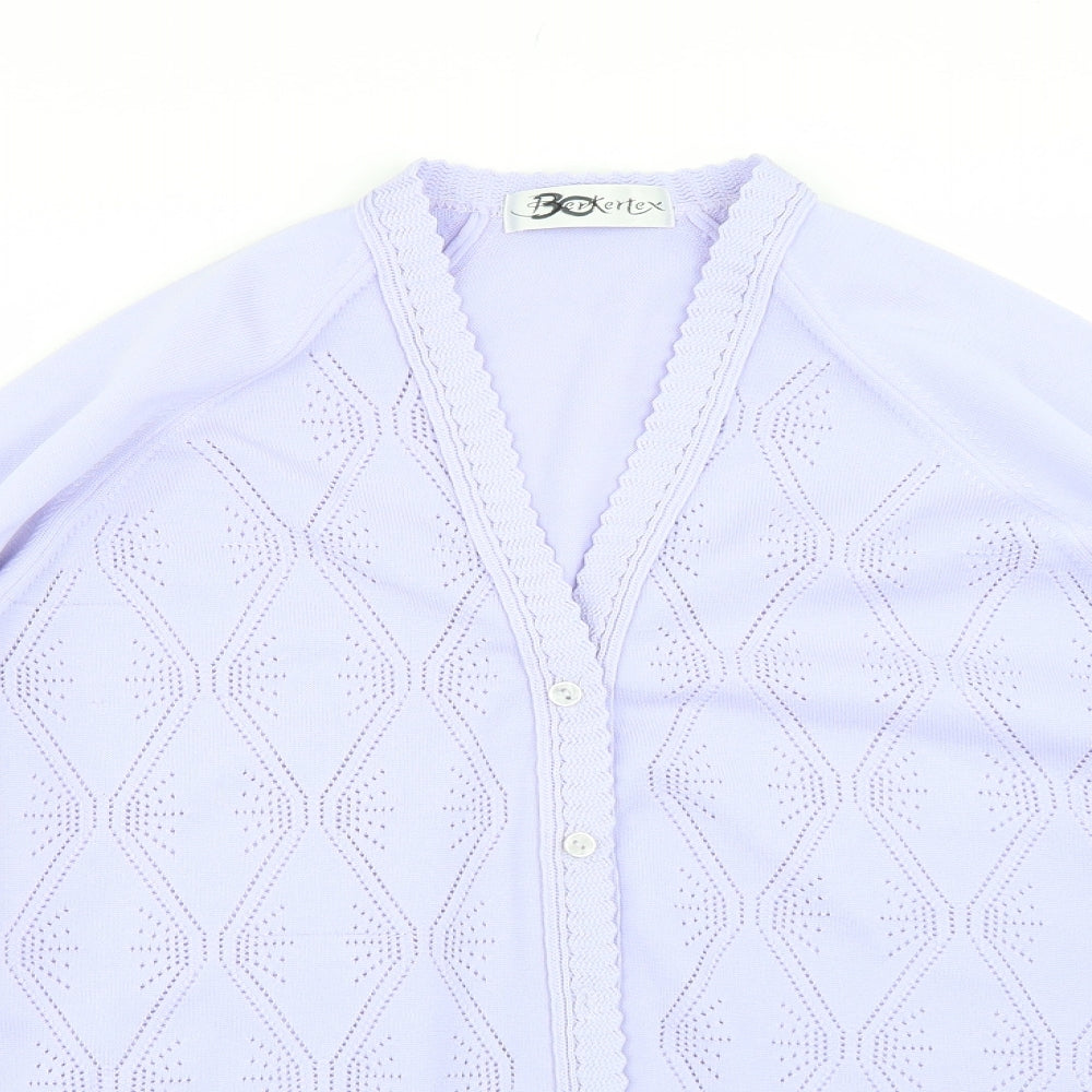 berktertex Womens Purple   Cardigan Jumper Size 16