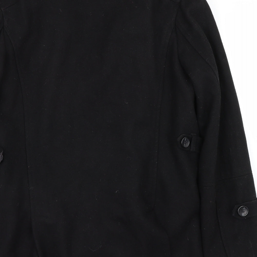 Cedar Wood State Womens Black   Trench Coat Coat Size S