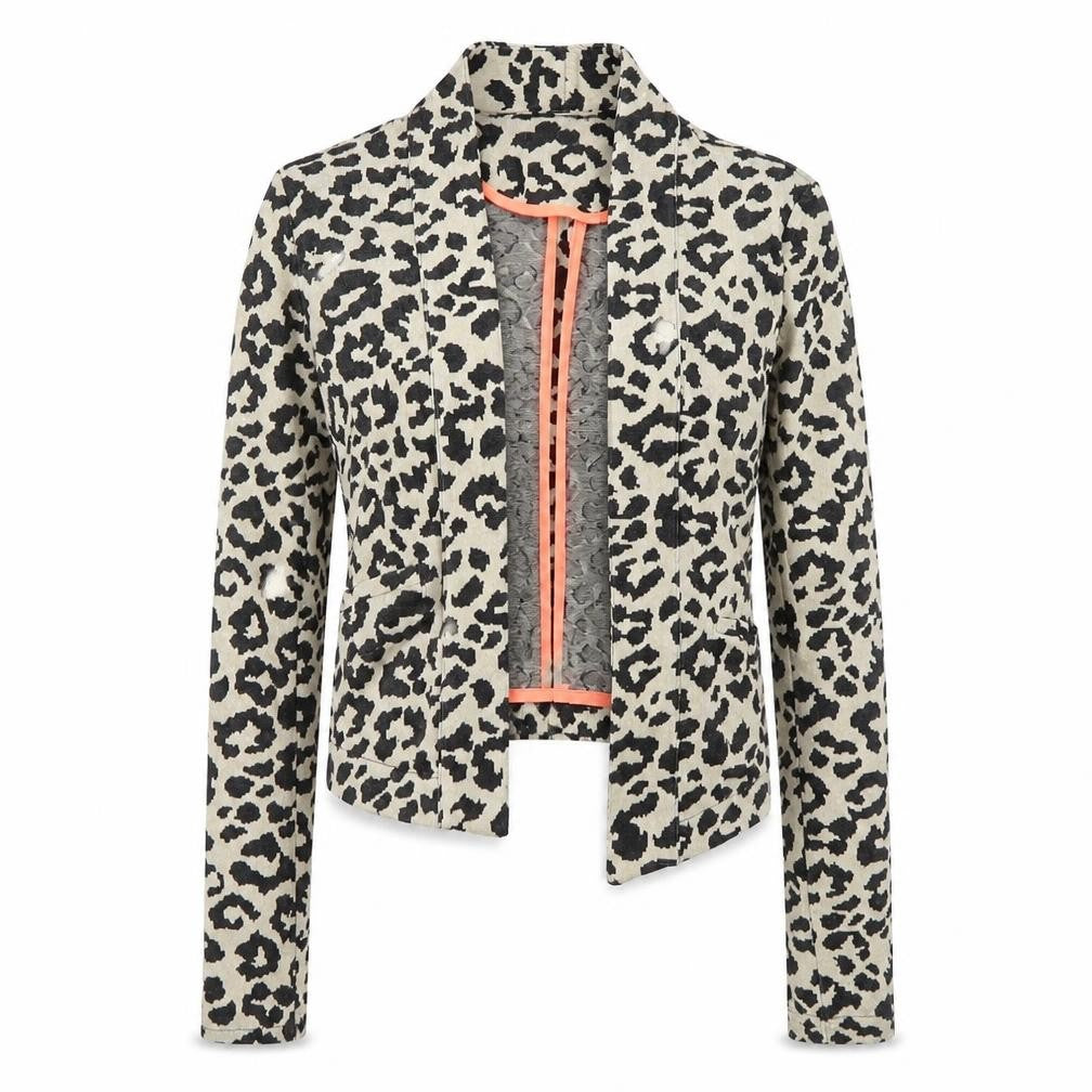 Next Womens Beige Animal Print  Cardigan Jumper Size S