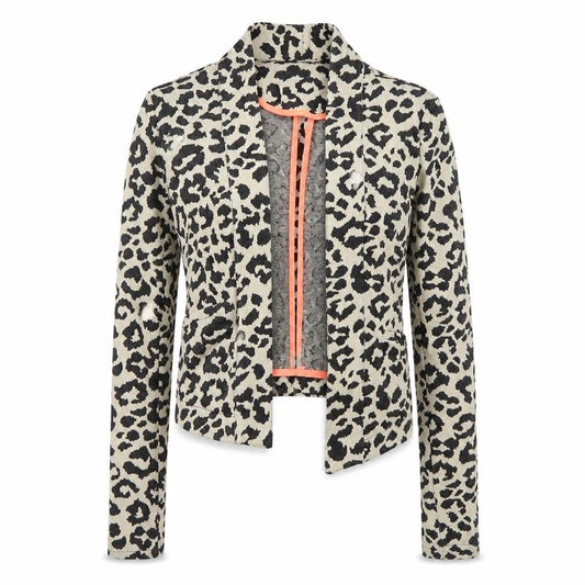 Next Womens Beige Animal Print  Cardigan Jumper Size S
