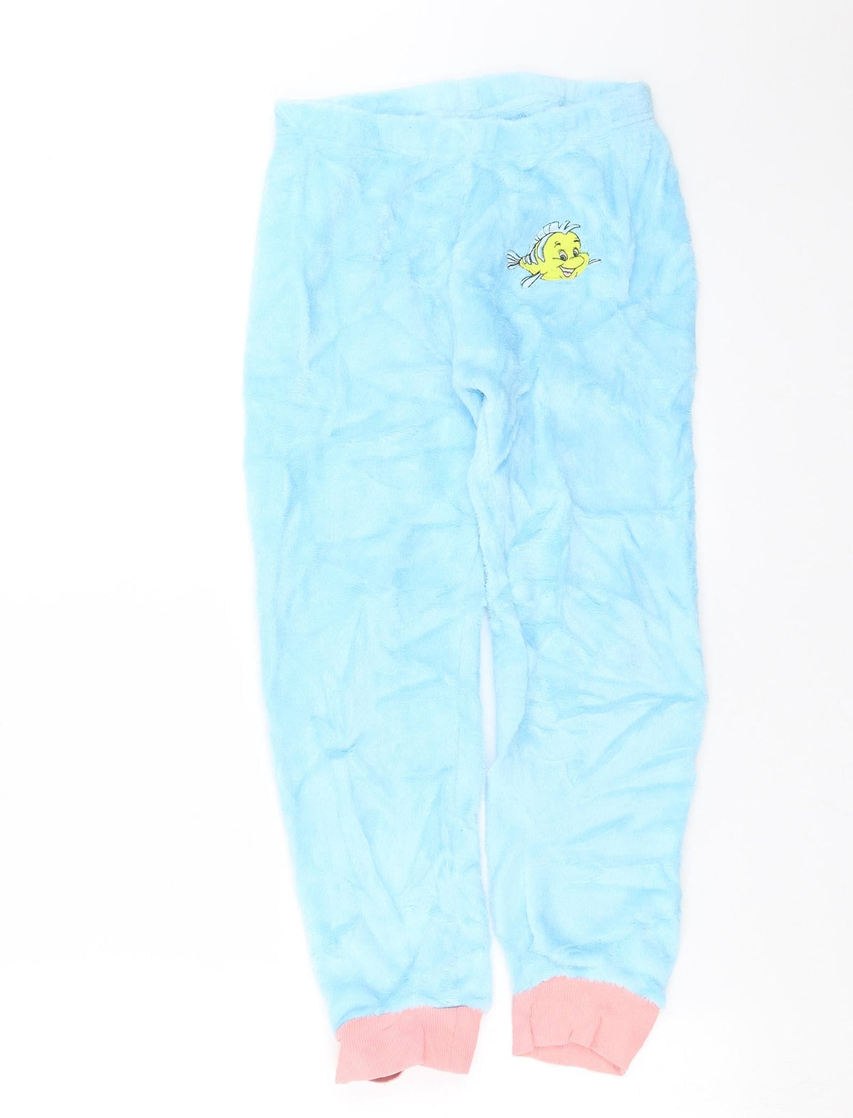 Disney Girls Blue Solid   Pyjama Pants Size 7-8 Years  - flounder