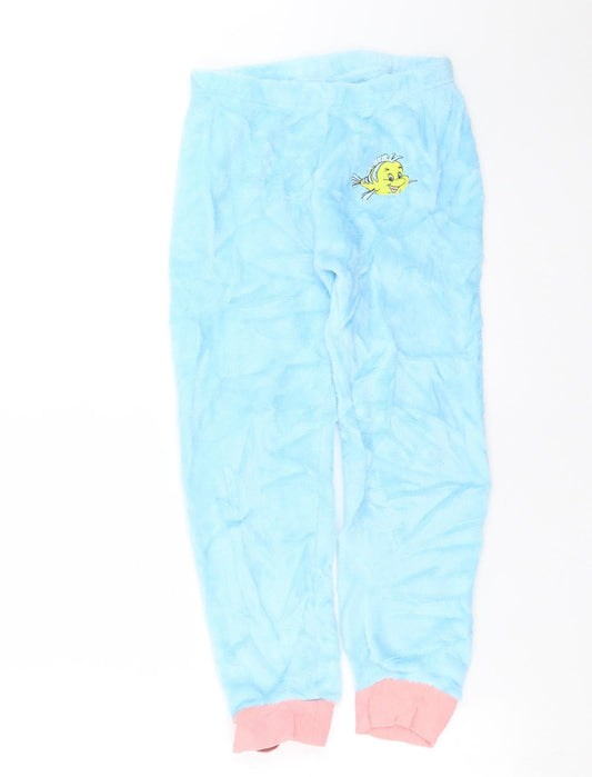Disney Girls Blue Solid   Pyjama Pants Size 7-8 Years  - flounder