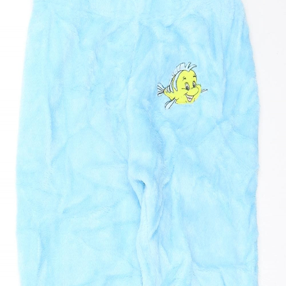 Disney Girls Blue Solid   Pyjama Pants Size 7-8 Years  - flounder