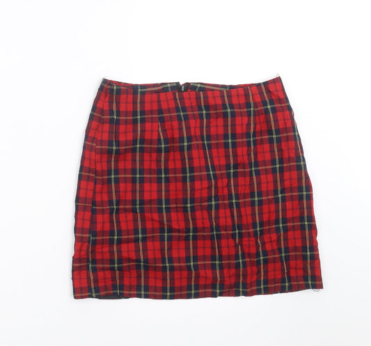 New Look Girls Red Plaid  Mini Set Size 8 Years