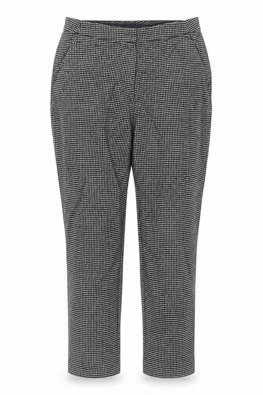 Marks and Spencer Womens Black Geometric  Trousers  Size 12 L29 in