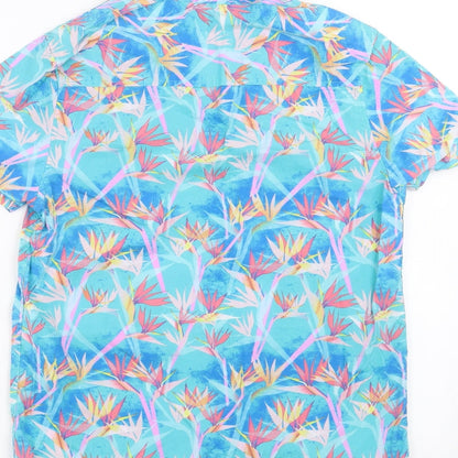 Next Girls Blue Geometric  Basic Button-Up Size 13 Years