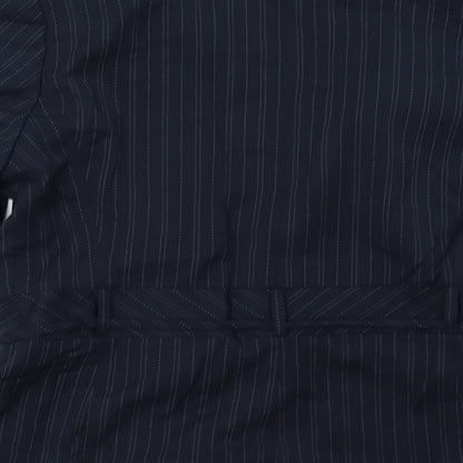 fliss Womens Blue Striped  Jacket Blazer Size 14