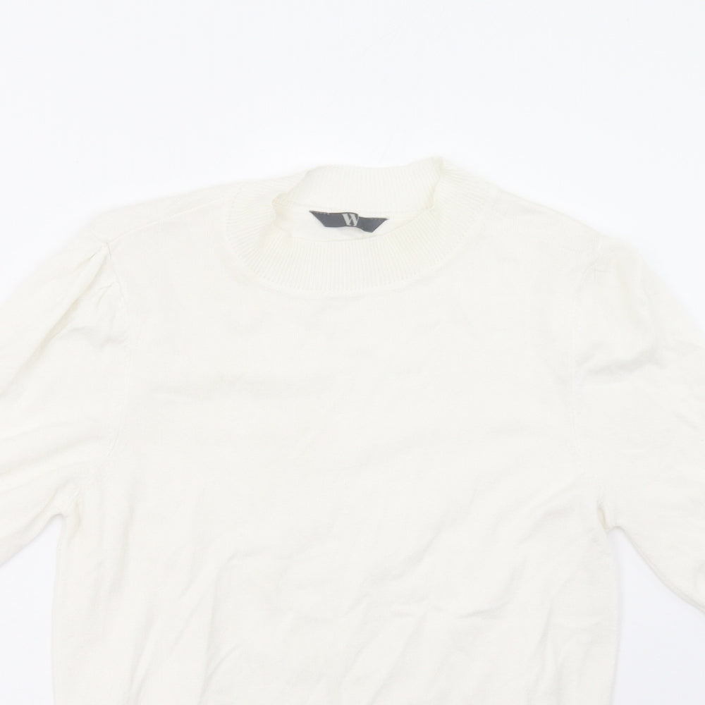 BHS Womens White   Pullover Sweatshirt Size 12