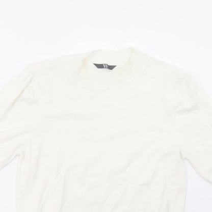 BHS Womens White   Pullover Sweatshirt Size 12