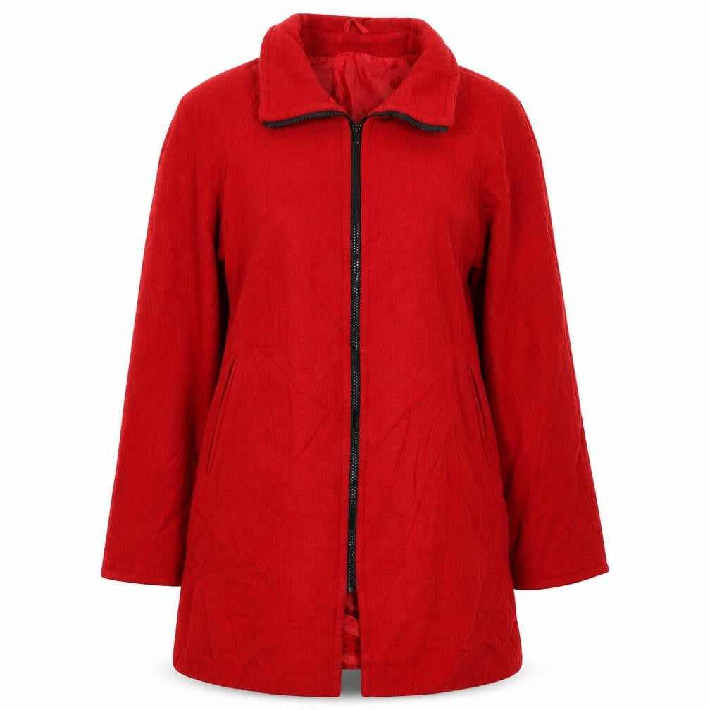 Classics Woman Womens Red   Pea Coat Coat Size 14