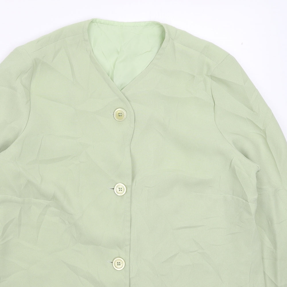 Compliments Womens Green   Jacket Blazer Size 14