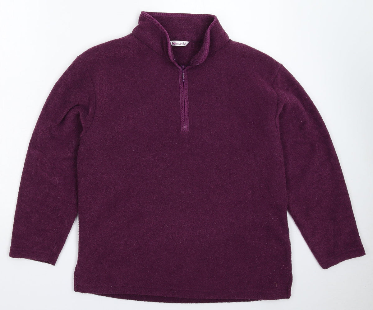 Bonmarché Womens Purple Fleece Jacket Size M