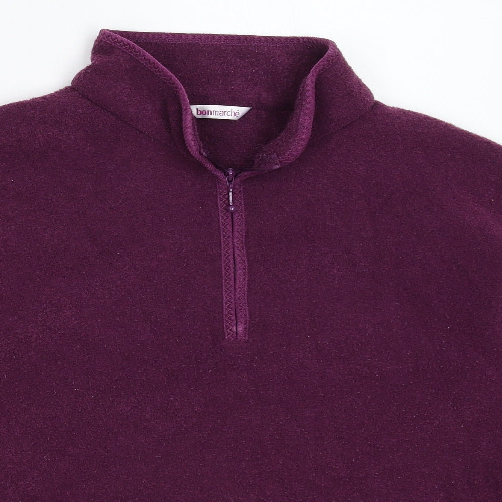Bonmarché Womens Purple Fleece Jacket Size M