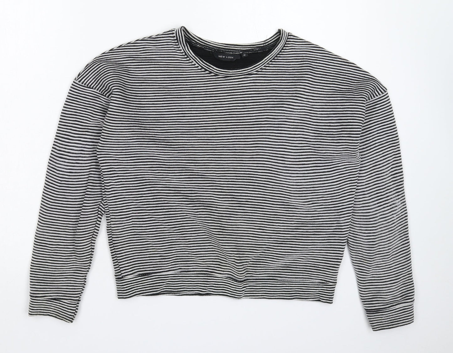 New Look Womens Multicoloured Striped  Pullover Sweatshirt Size 10