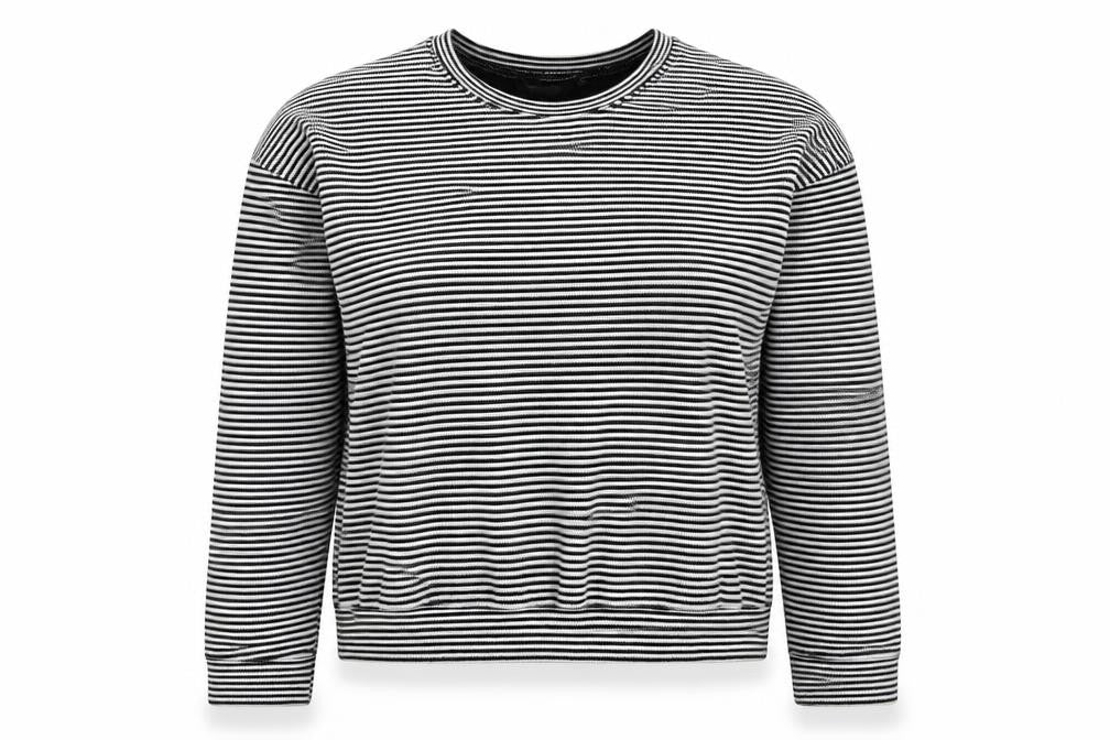 New Look Womens Multicoloured Striped  Pullover Sweatshirt Size 10