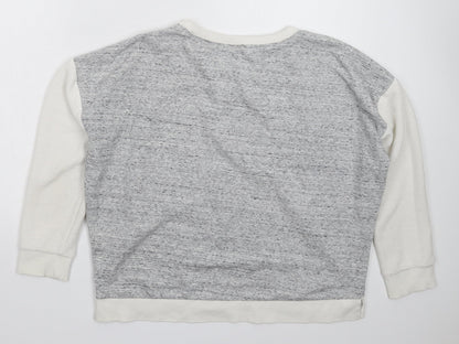 F&F Womens Grey   Pullover Sweatshirt Size S  - Oversized