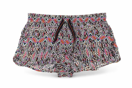 Denim Co Womens Black Geometric  Hot Pants Shorts Size 12