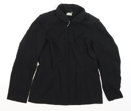 OPUS Womens Black   Full Zip Jumper Size 12