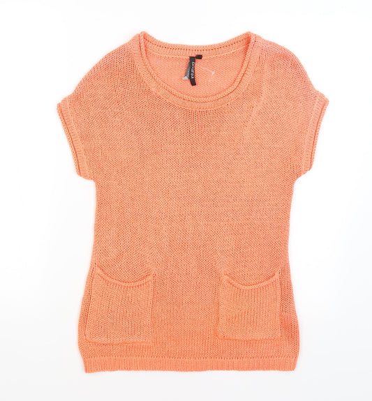 Intuition Womens Orange   Basic T-Shirt Size 8
