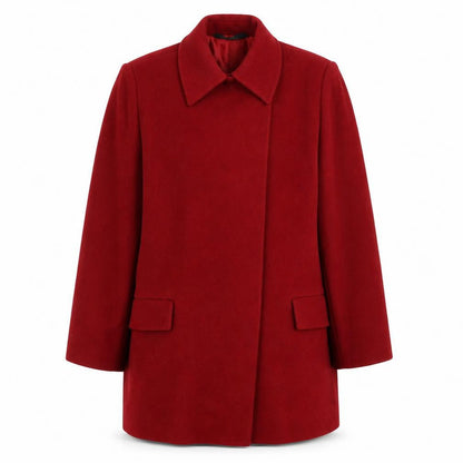 St Michael Womens Red Overcoat Coat Size 8