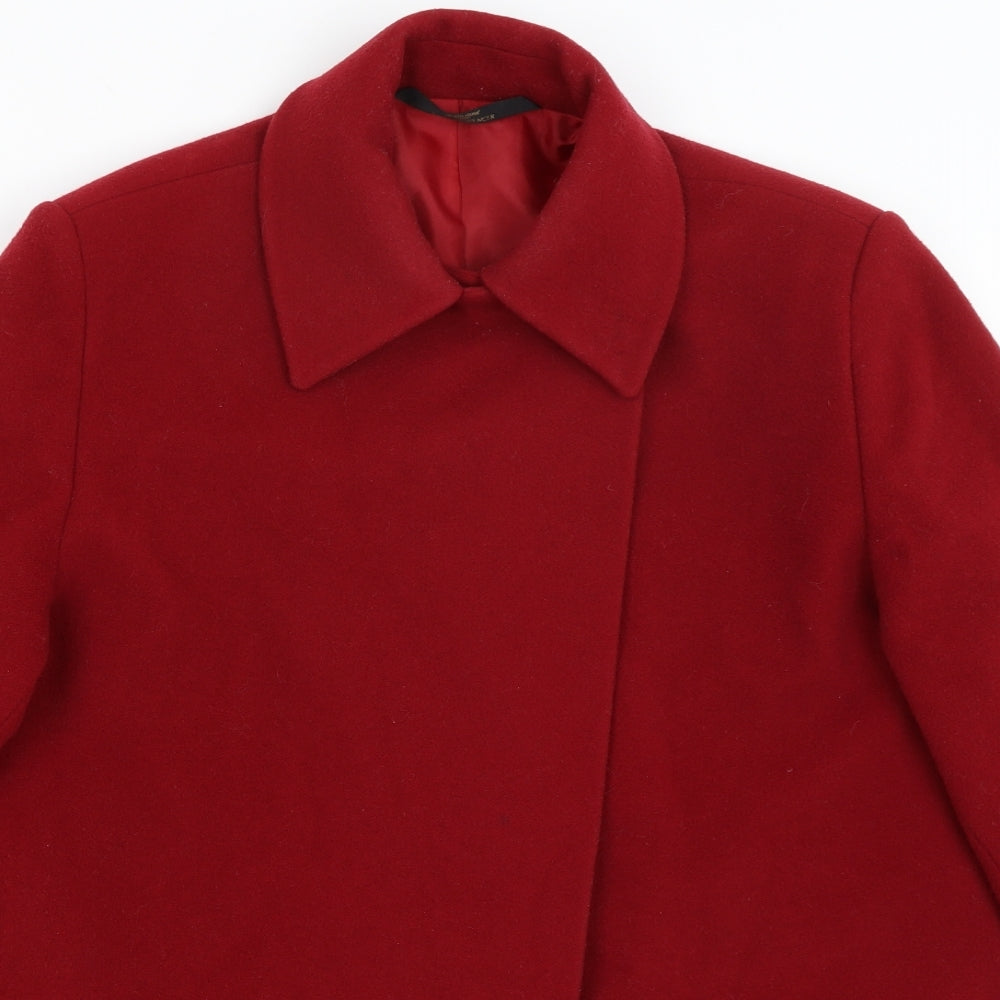 St Michael Womens Red   Overcoat Coat Size 8