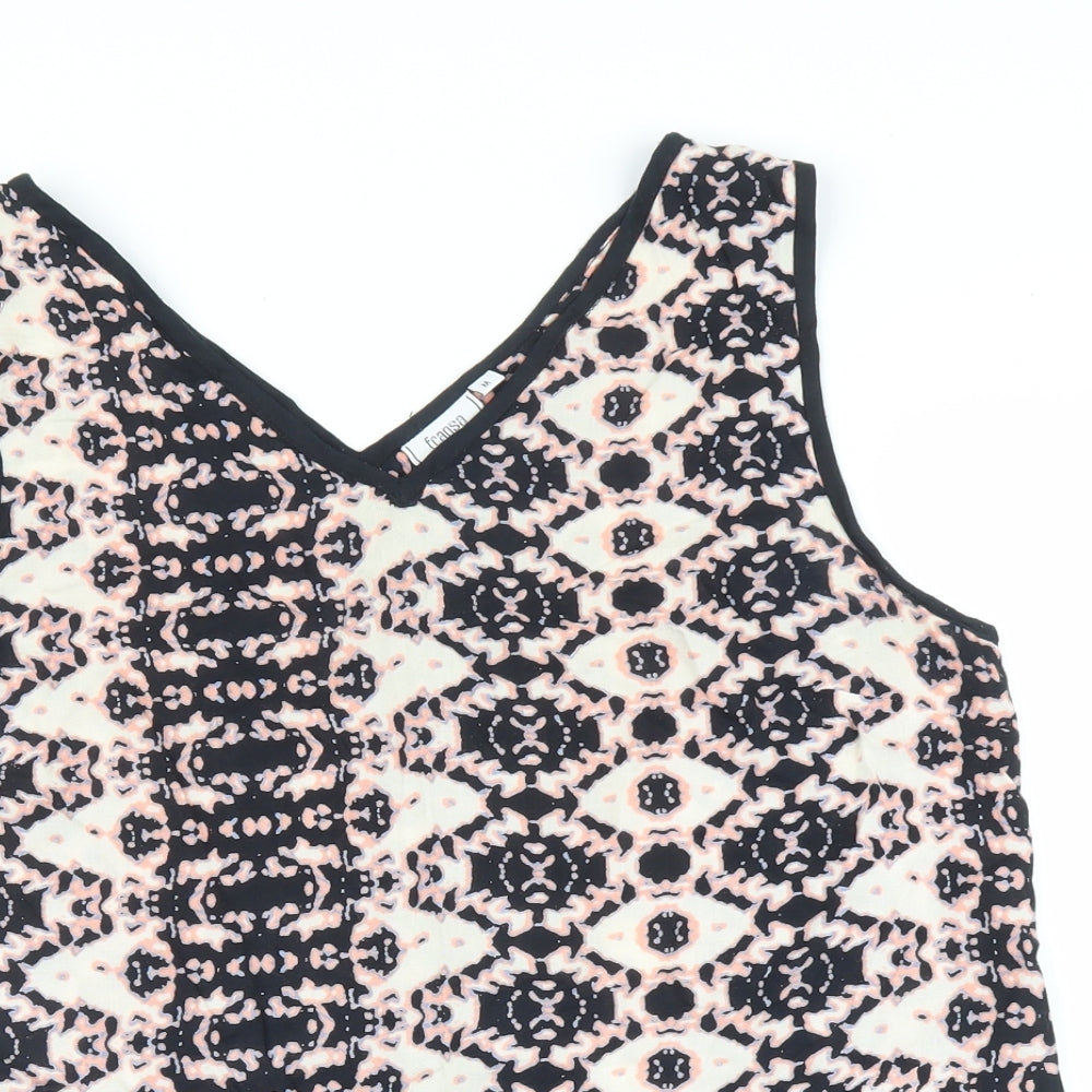 Fransa Womens Multicoloured Argyle/Diamond  Basic Tank Size M