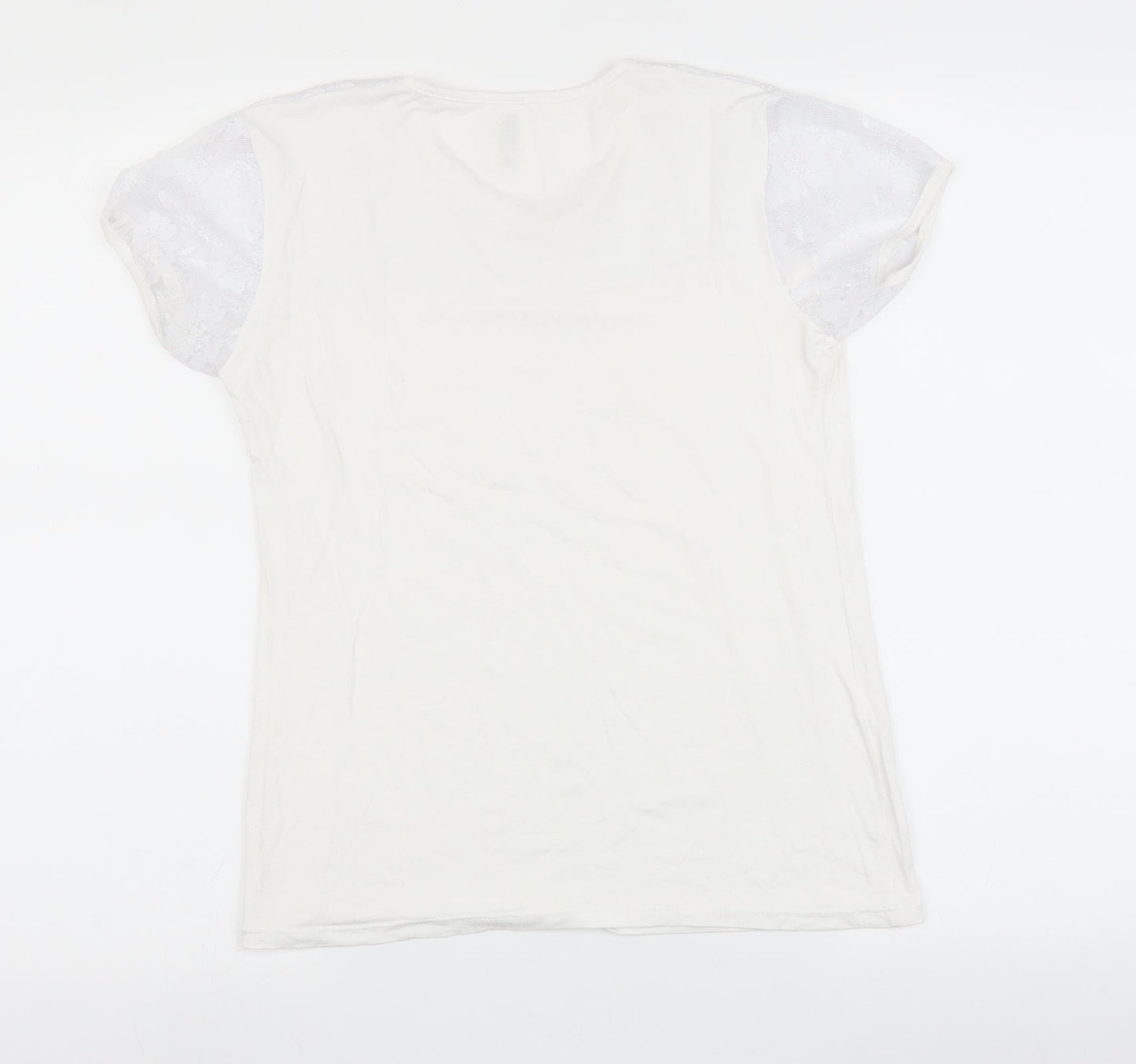 terrybond Womens White   Basic T-Shirt Size L