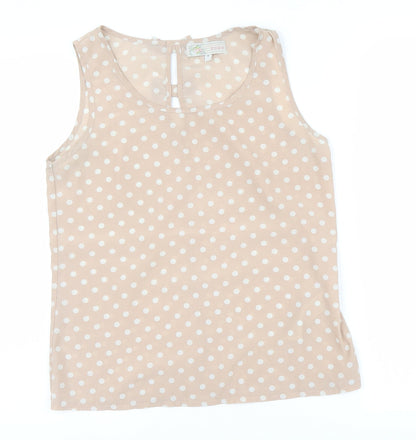 Cameo Rose Womens Pink Polka Dot Basic Tank Size 8