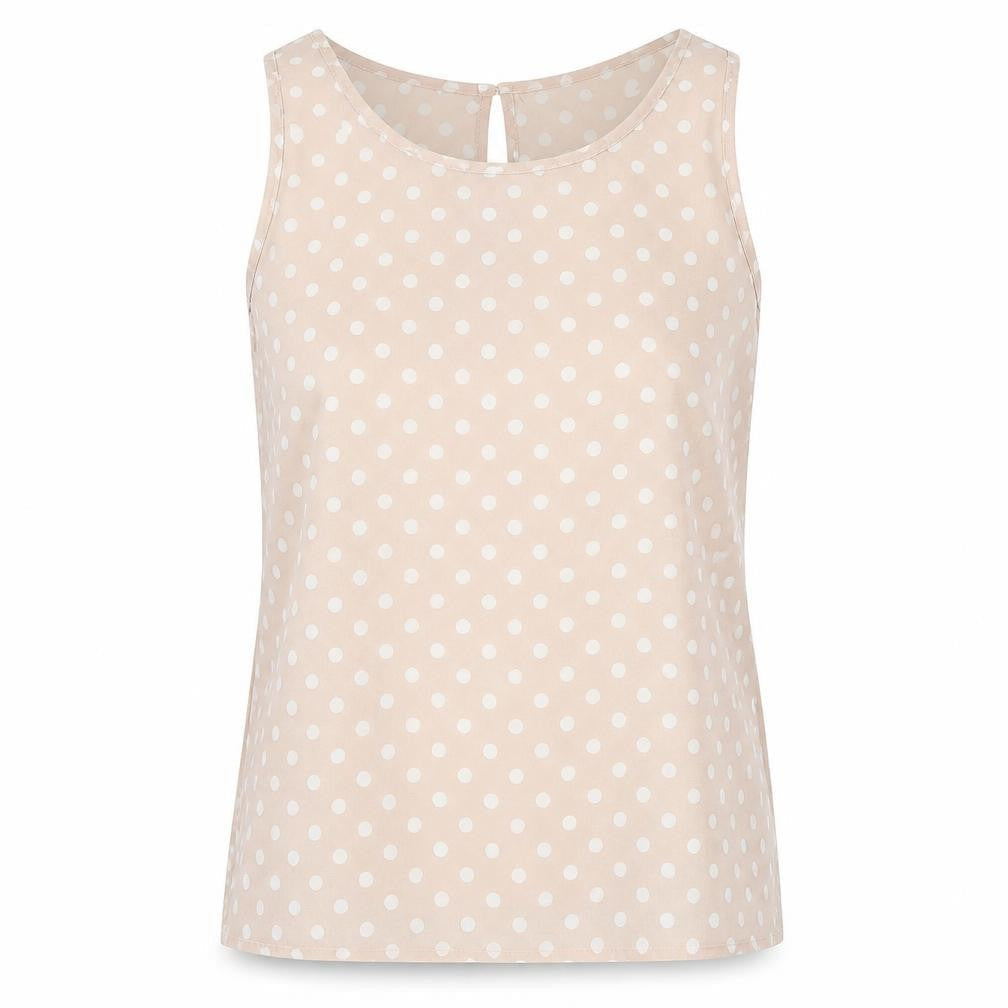 Cameo Rose Womens Pink Polka Dot Basic Tank Size 8