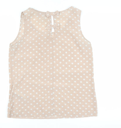 Cameo Rose Womens Pink Polka Dot Basic Tank Size 8