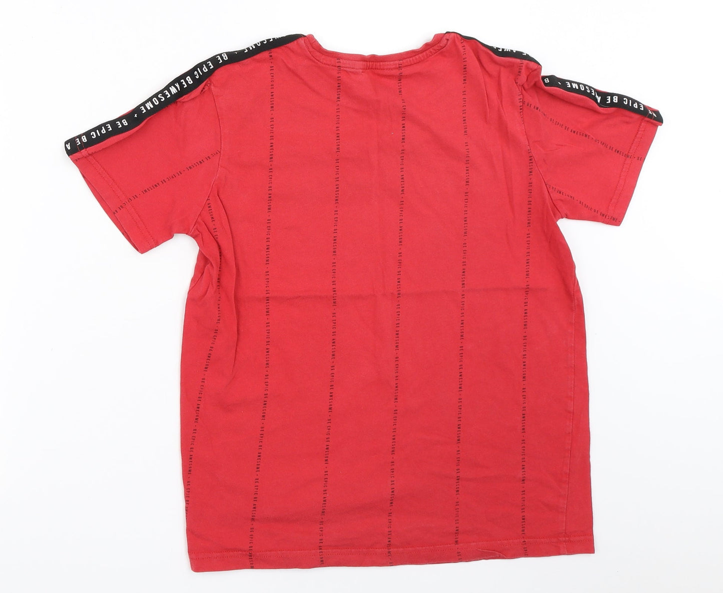 George Boys Red   Basic T-Shirt Size 12-13 Years