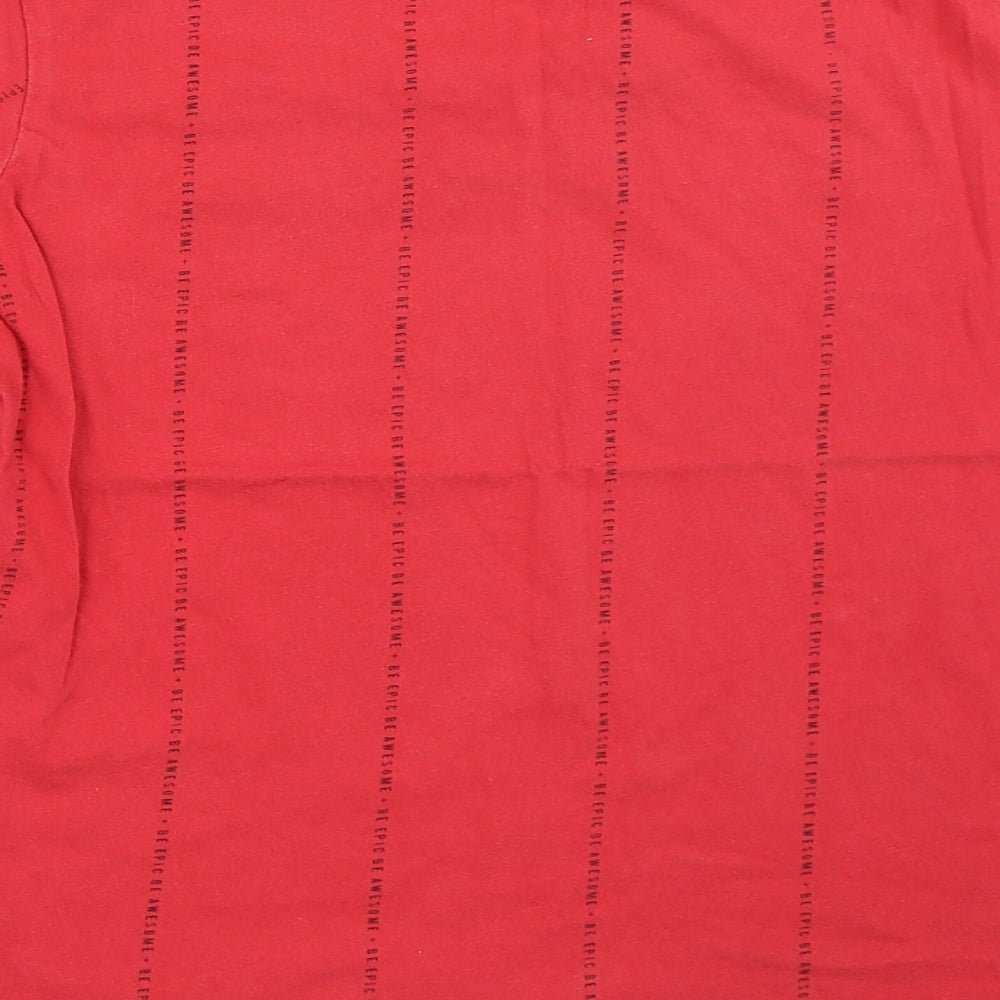 George Boys Red   Basic T-Shirt Size 12-13 Years