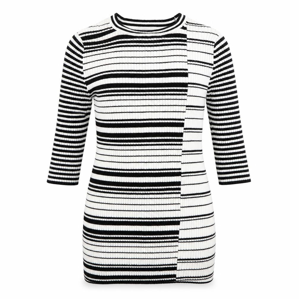 Per Una Womens White Striped  Pullover Jumper Size 8