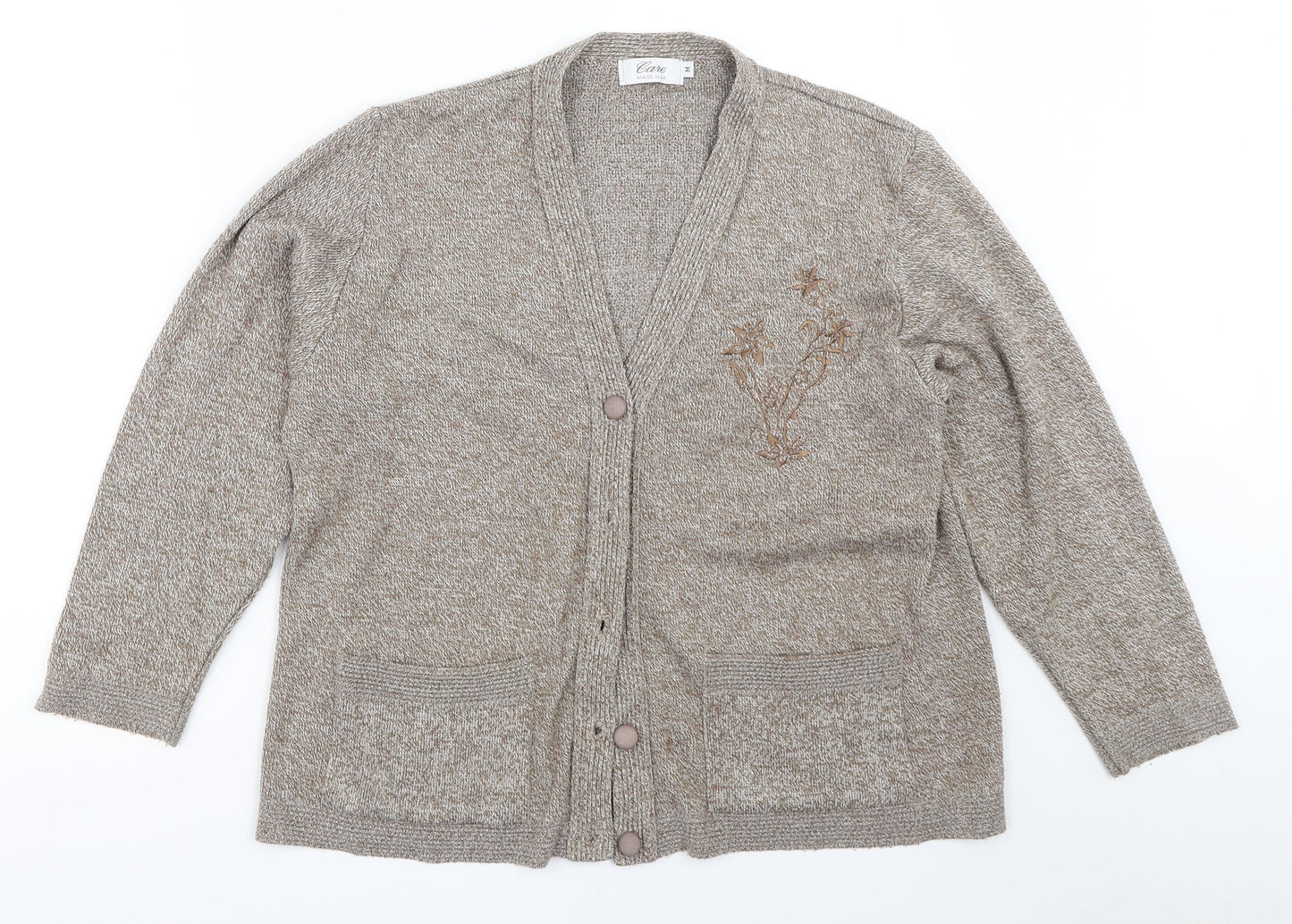 Cane Womens Brown   Cardigan Jumper Size M