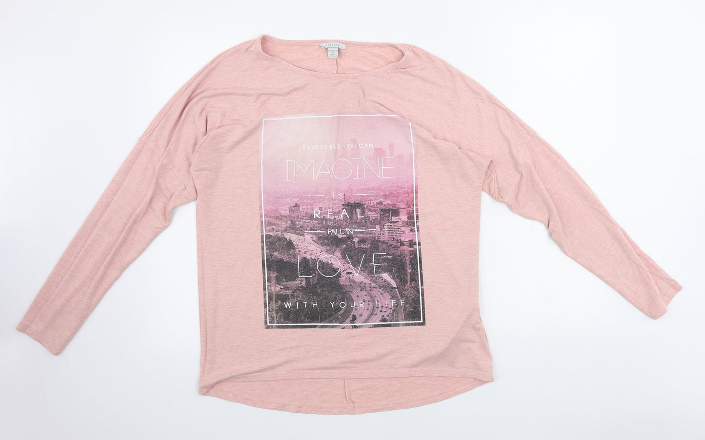 Amisu Womens Pink   Basic T-Shirt Size M