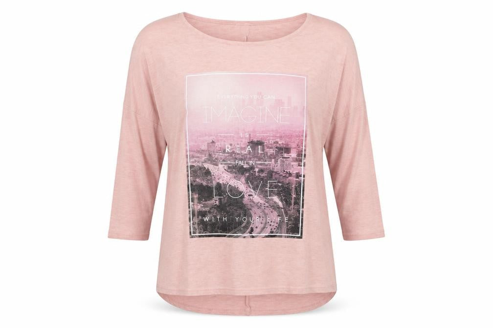 Amisu Womens Pink   Basic T-Shirt Size M