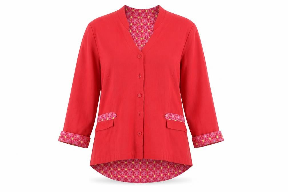 la flance du mekong Womens Red   Jacket Coat Size L