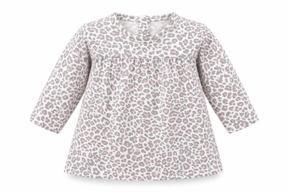 North Lights Baby Pink Animal Print  Basic T-Shirt Size 3-6 Months
