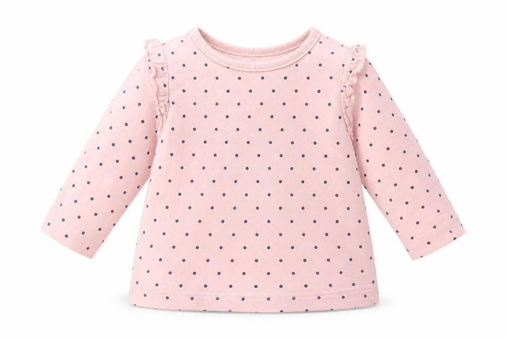 Matalan Baby Pink Polka Dot  Basic T-Shirt Size 3-6 Months