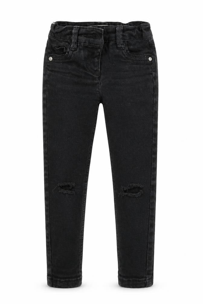 NEXT Girls Beige Ikat  Straight Jeans Size 5 Years - DISTRESSED
