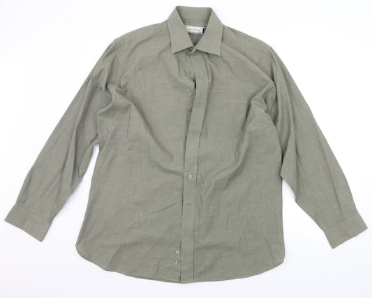 laine taylor Mens Green    Button-Up Size 16.5