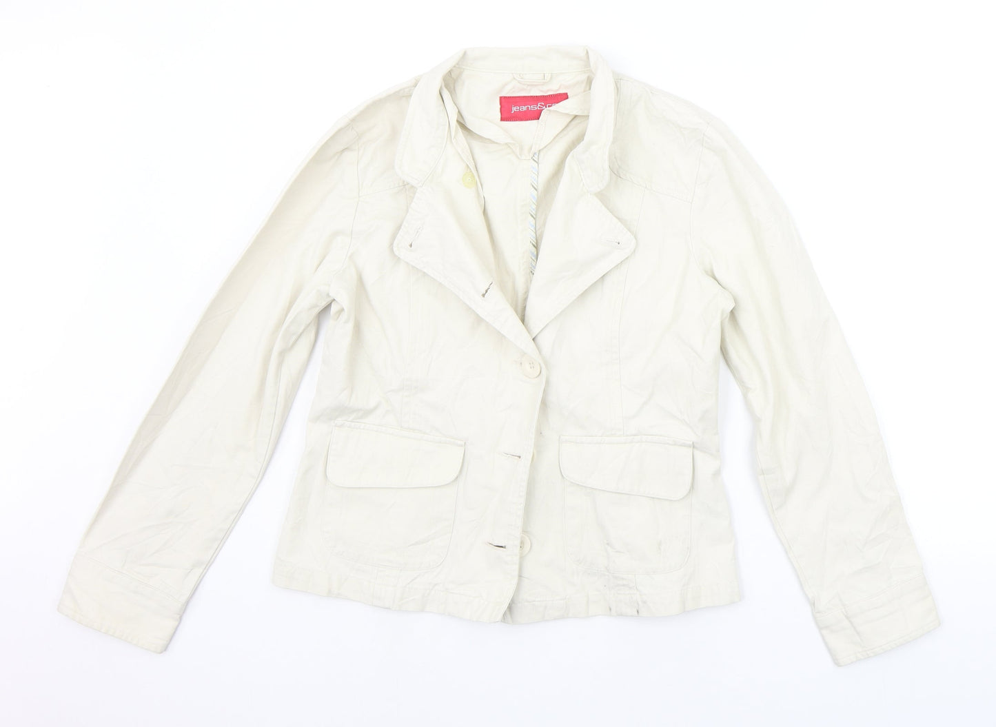 Jeans & Co Womens Beige   Jacket Coat Size 12