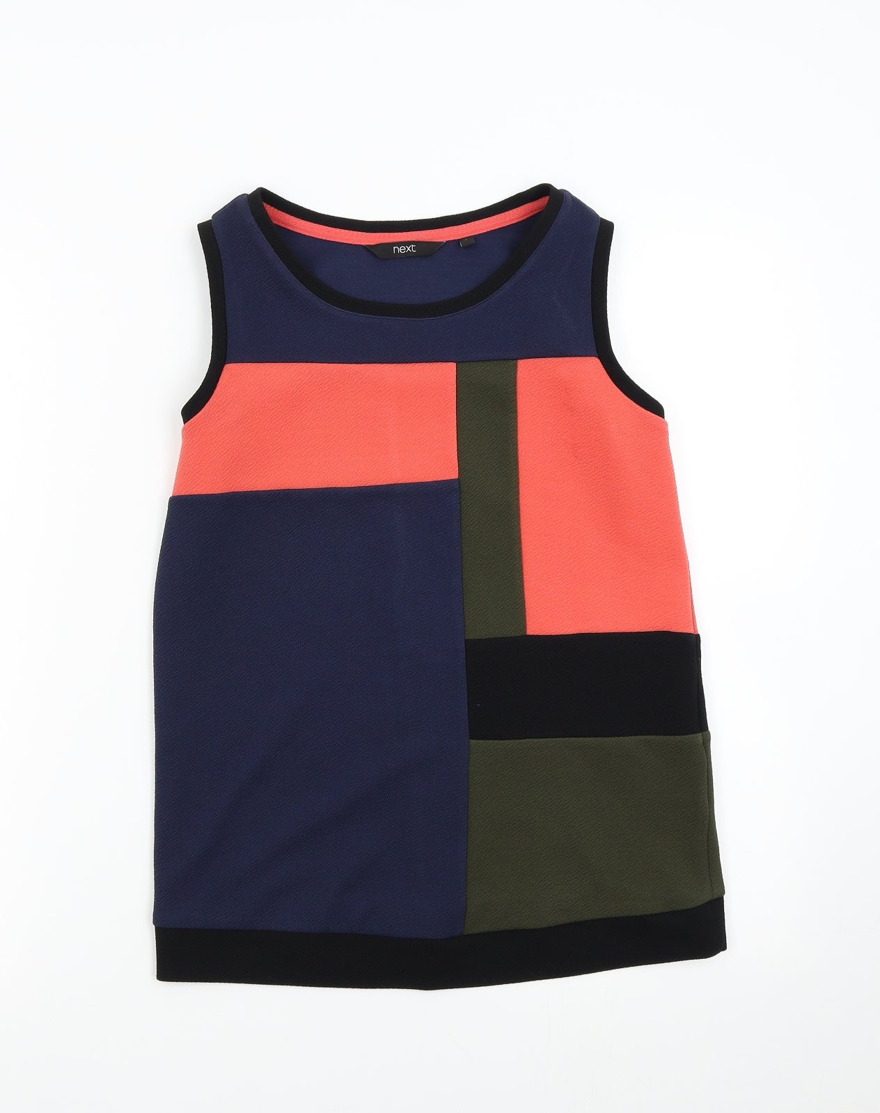 NEXT Womens Multicoloured Colourblock  Basic Tank Size 8