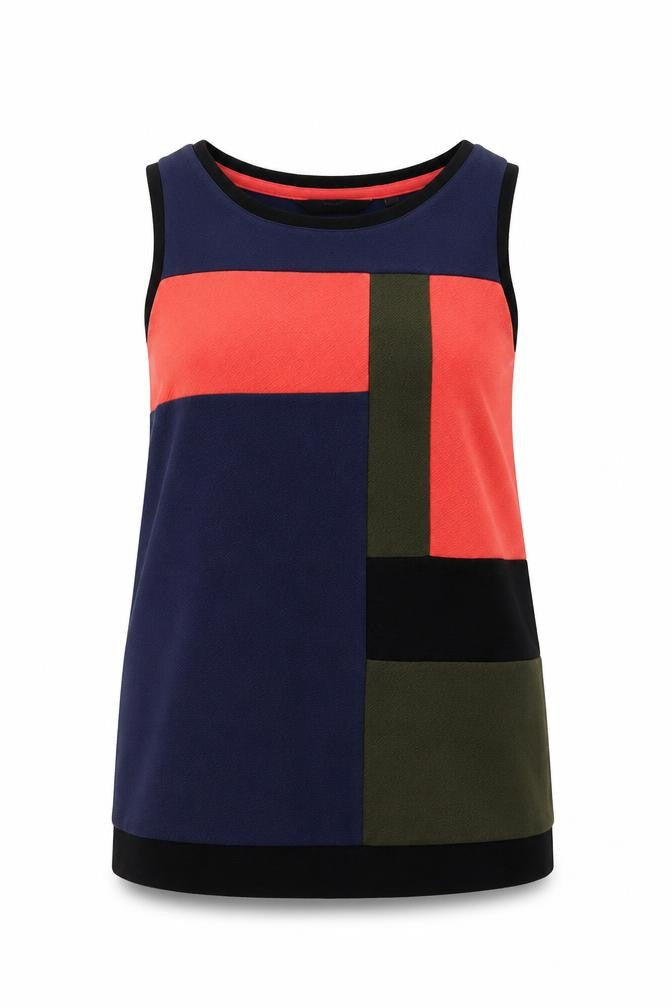 NEXT Womens Multicoloured Colourblock  Basic Tank Size 8