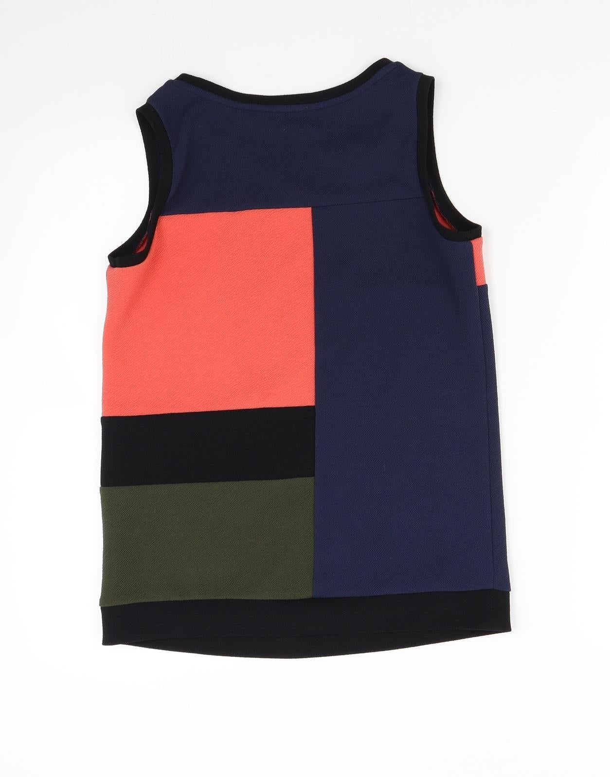 NEXT Womens Multicoloured Colourblock  Basic Tank Size 8