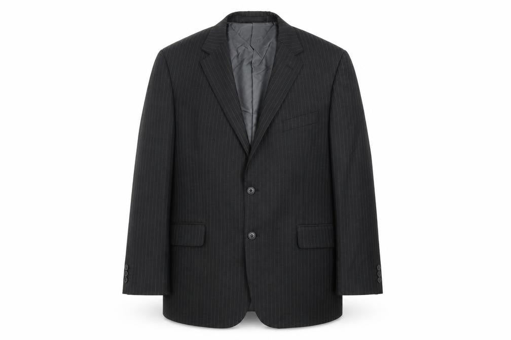 Marks & Spencer Mens Grey Striped  Jacket Suit Jacket Size 44