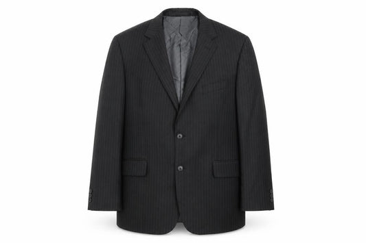 Marks & Spencer Mens Grey Striped  Jacket Suit Jacket Size 44