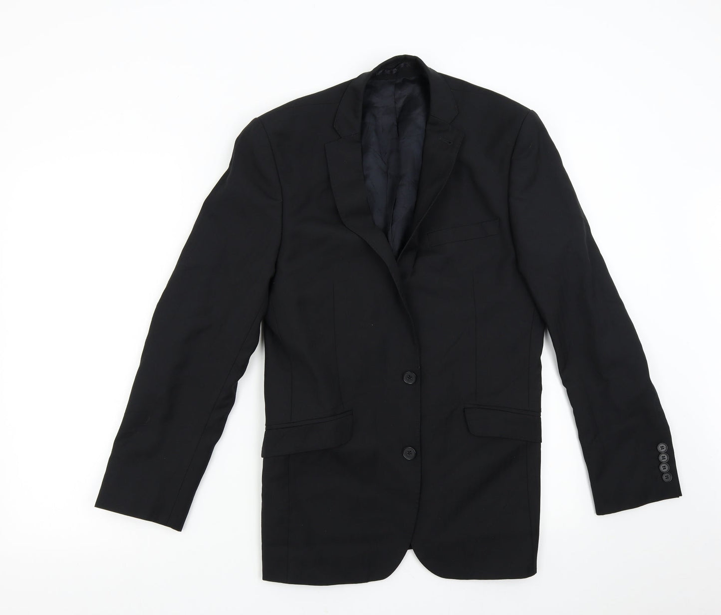 Racing Green Mens Black   Jacket Suit Jacket Size 36