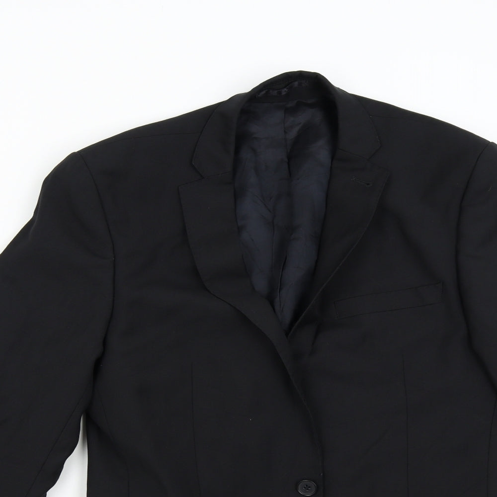 Racing Green Mens Black   Jacket Suit Jacket Size 36